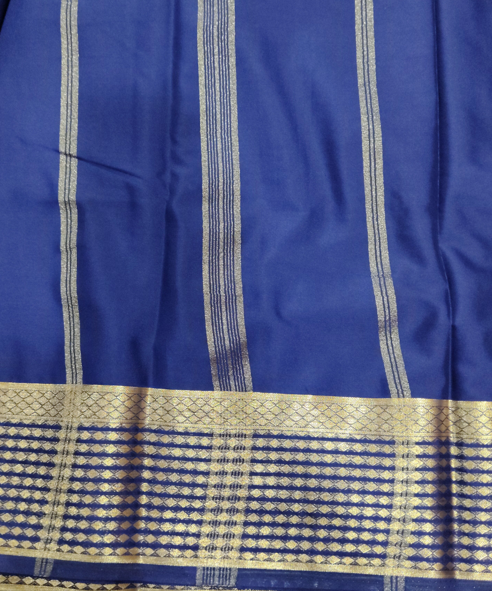 Synthetic Mysore silk 6yardz