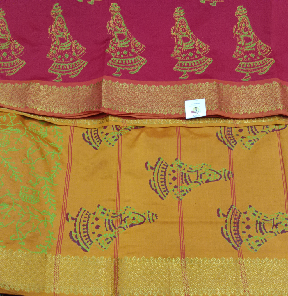 Semi Silk cotton printed Madisar