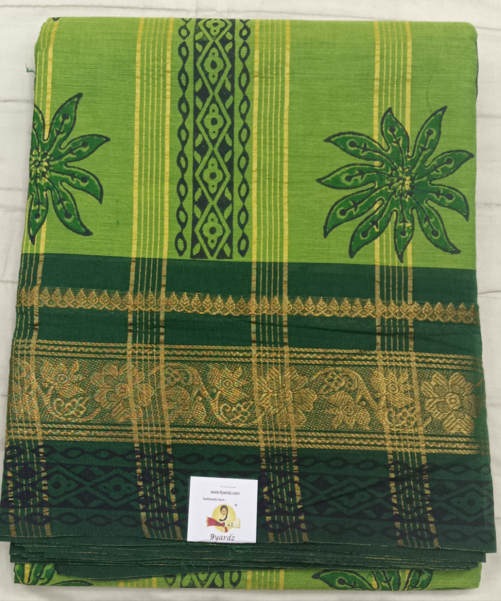 Arupukottai cotton Printed 10 yards madisar