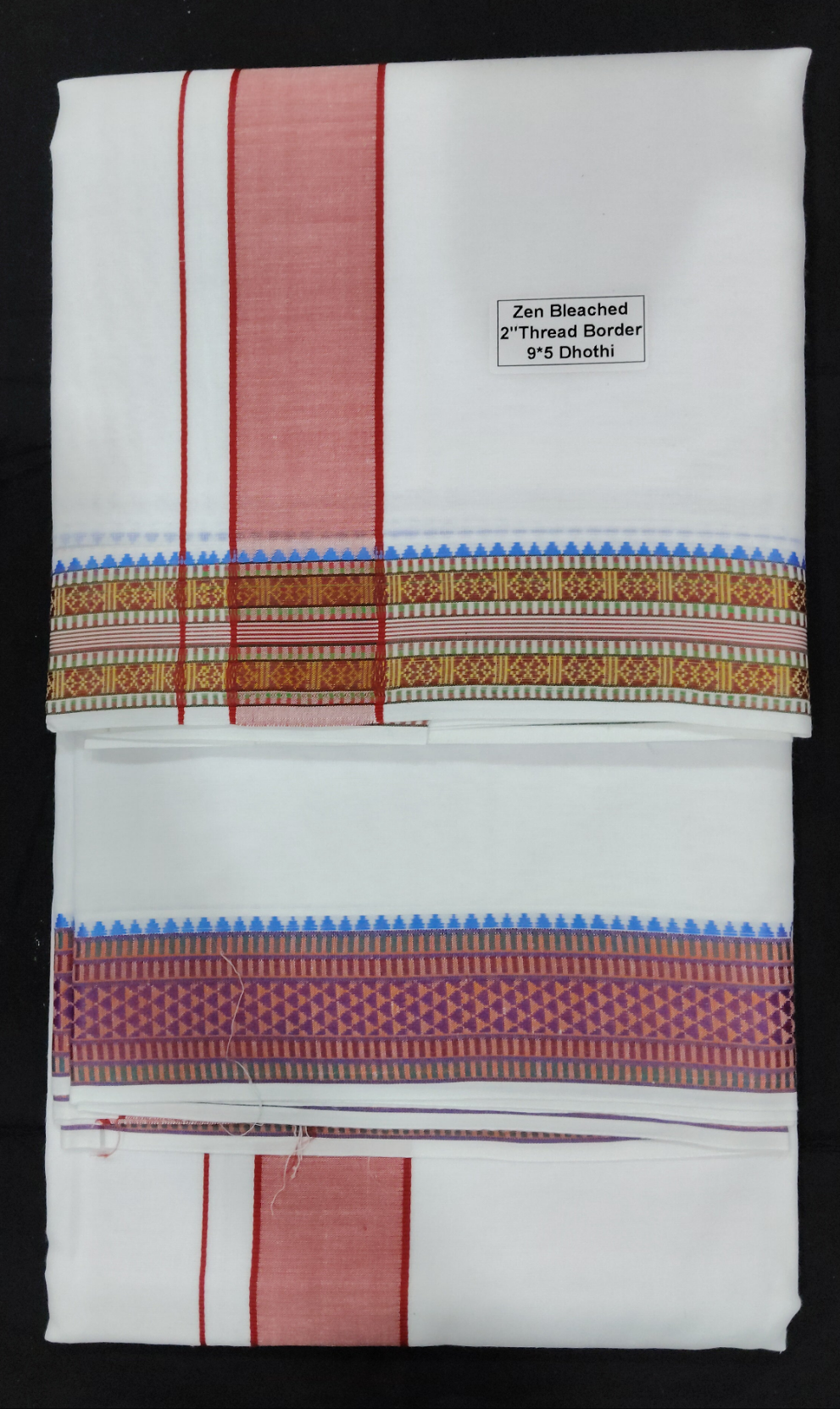 Cotton Dhothi Bleached 9*5