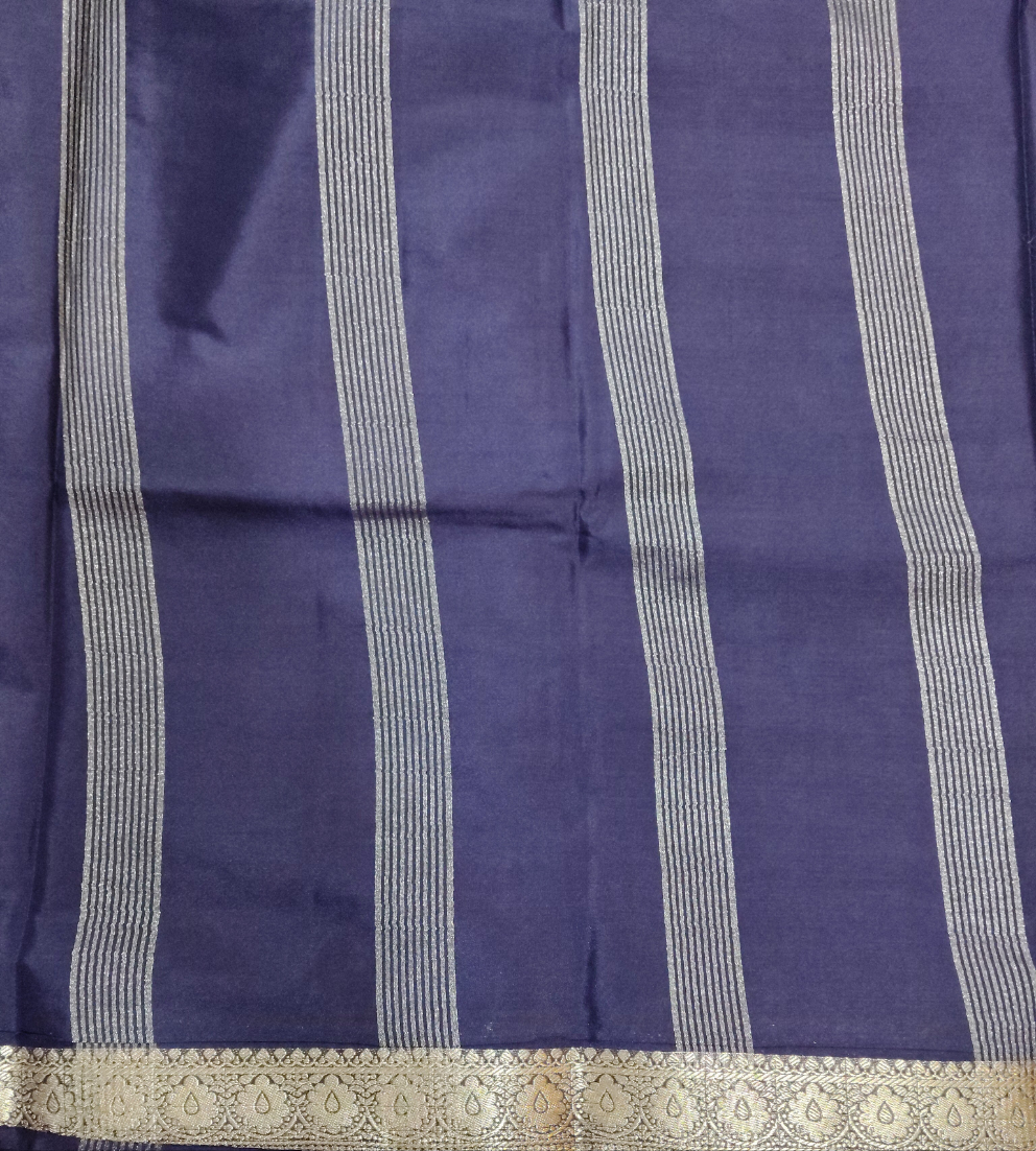 Synthetic Mysore silk 6yardz