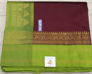 Semi silk Plain Korvai 6Yards
