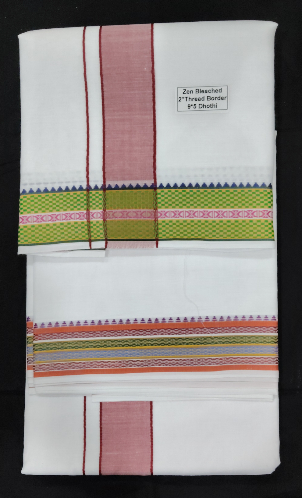 Cotton Dhothi Bleached 9*5