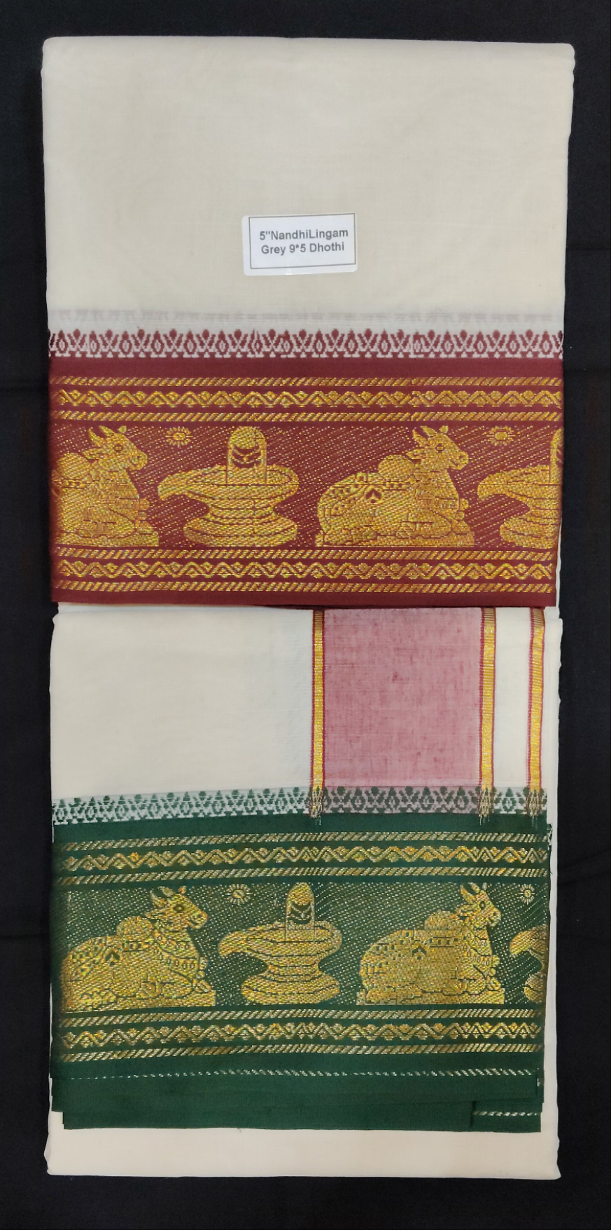 Cotton Dhothi 5"Nandhilingam 9*5