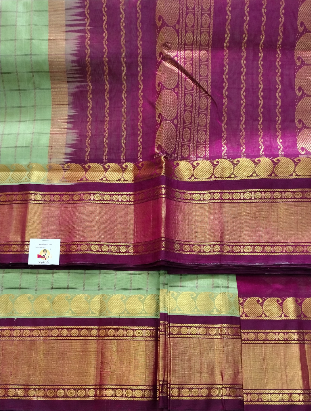 Pure silk cotton -Korvai 10yards madisar