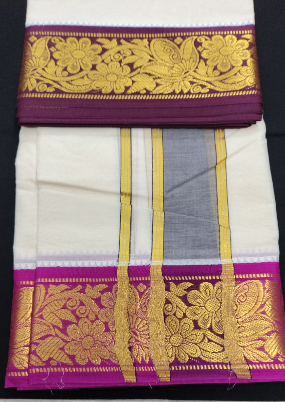 Pure cotton Muhurtham dhoti 9*5