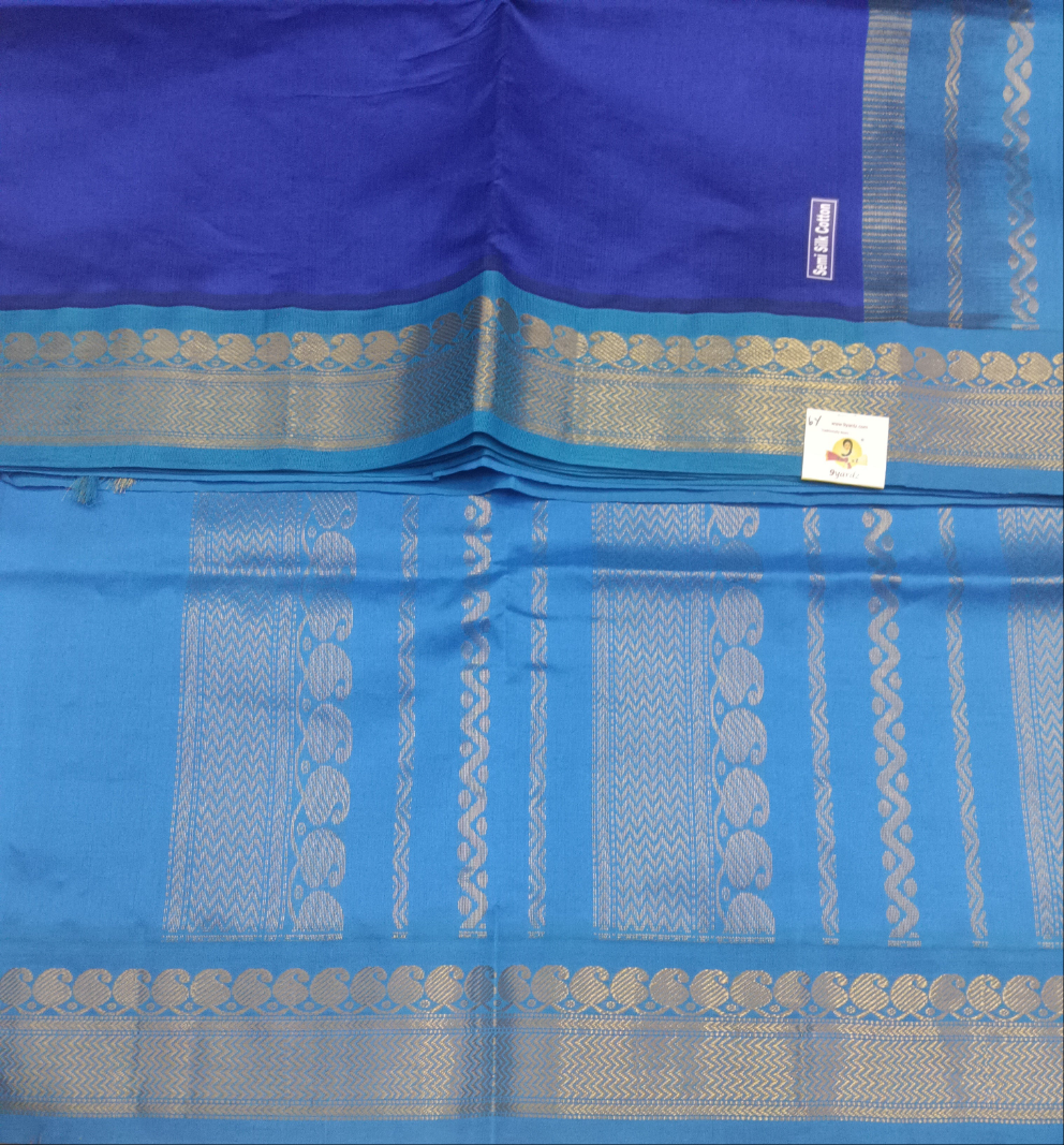 Semi silk Plain Korvai 6Yards
