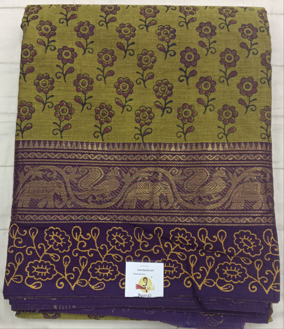 Arupukottai cotton Printed 10 yards madisar