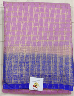 Mysore crepe silk checked (synthetic)