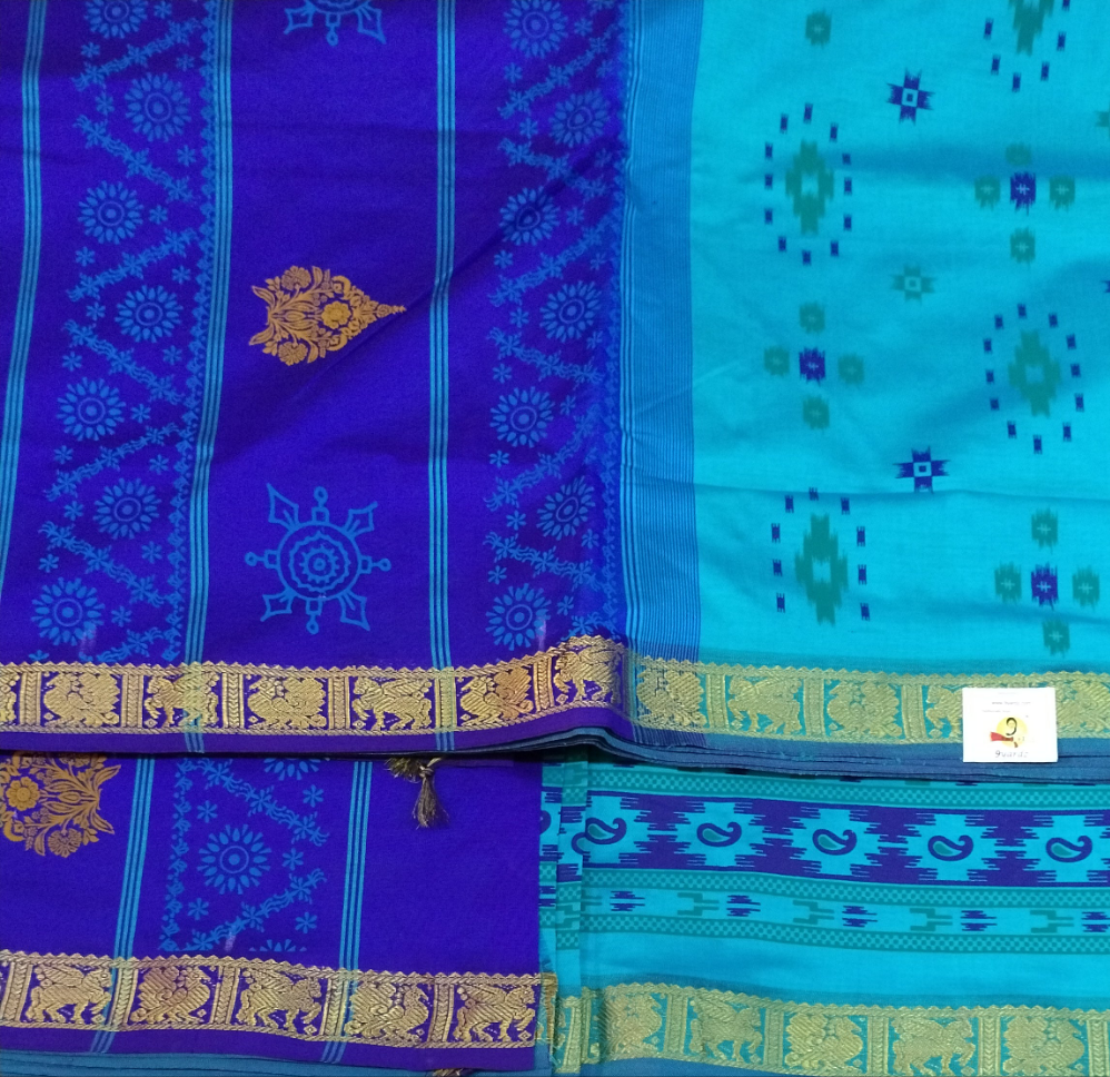 Semi Silk cotton printed Madisar