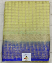 Load image into Gallery viewer, Mysore crepe silk checked (synthetic)