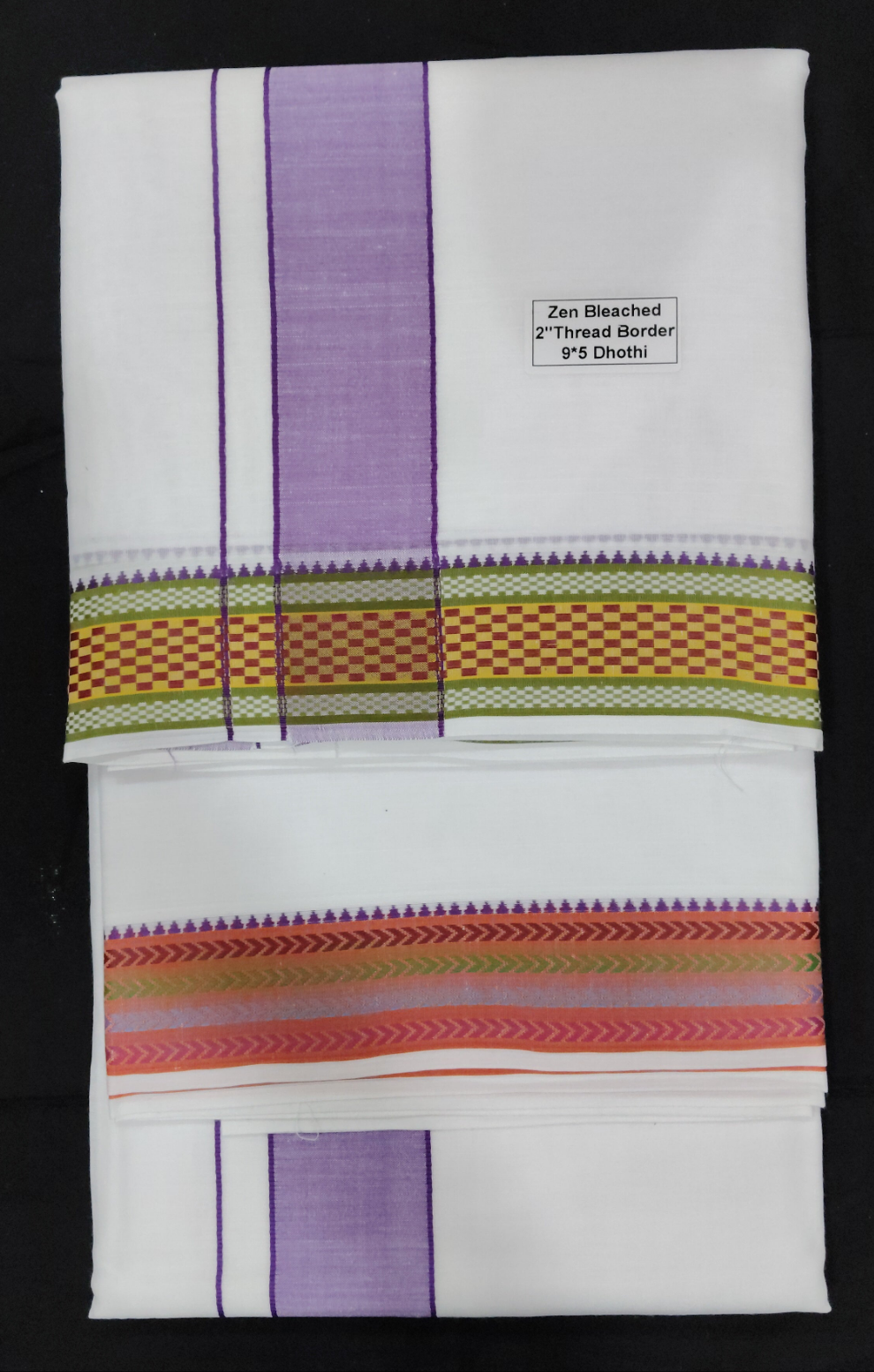 Cotton Dhothi Bleached 9*5