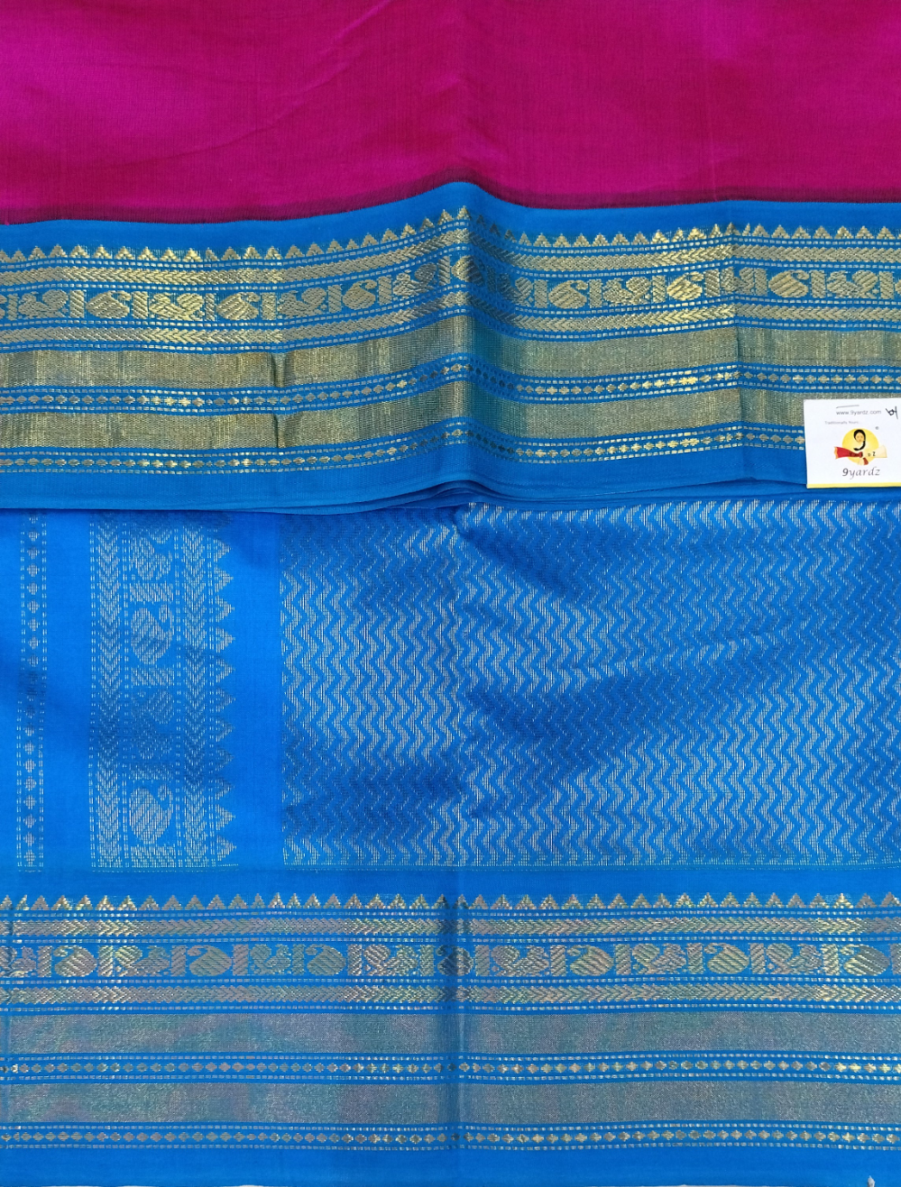 Semi silk Plain Korvai 6Yards