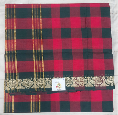 Chettinadu cotton checked 6 yardz