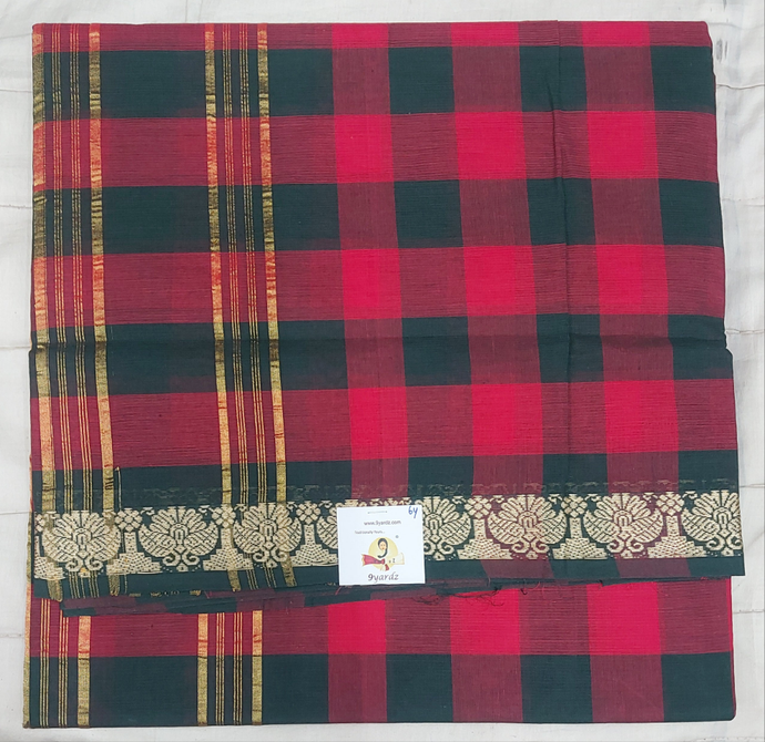 Chettinadu cotton checked 6 yardz