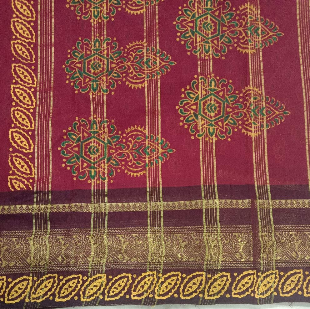 Arupukottai cotton Printed 10 yards madisar