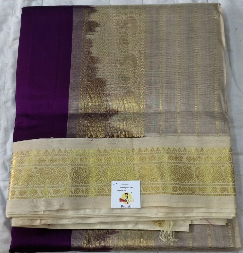 Pure silk cotton -Korvai 10yards madisar