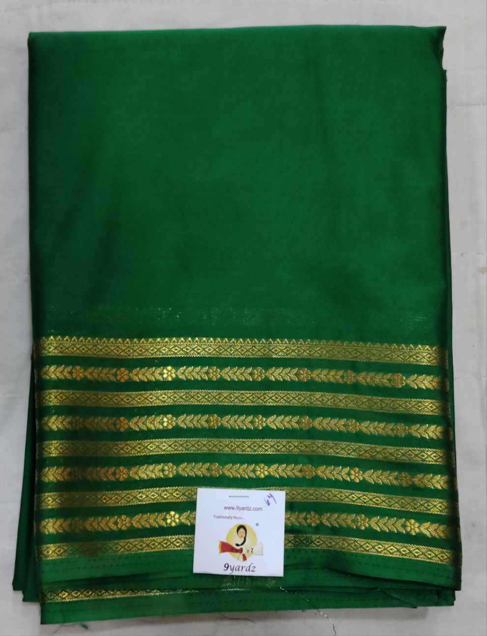 Synthetic Mysore silk 6yardz