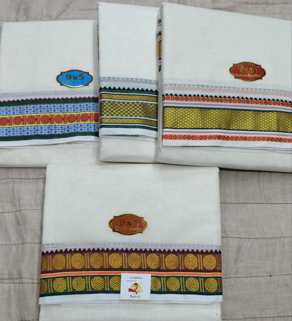 Nagari Cotton Dhothi 9*5