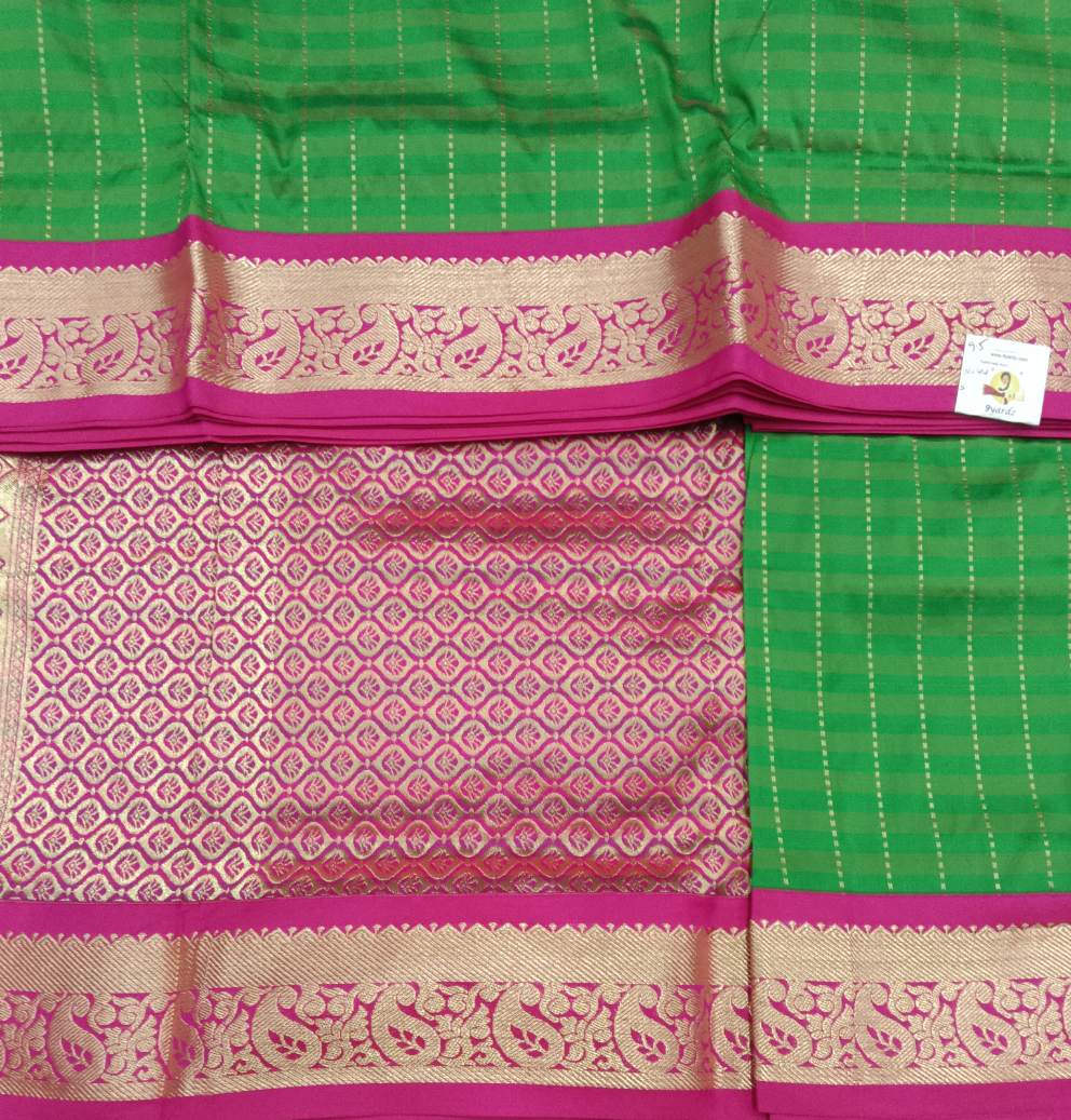 Poly silk 9.5yards checked madisar