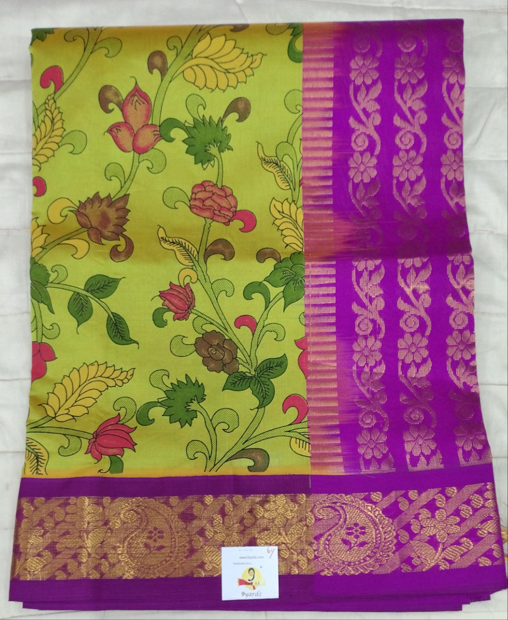 Semi silk Printed Korvai 6Yards