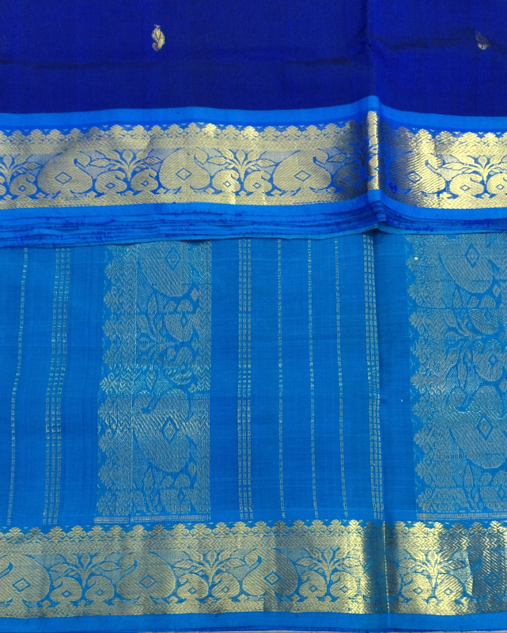 Pure silk cotton-  with butta, 10yards (madisar)