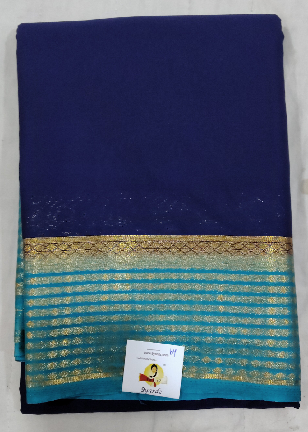 Synthetic Mysore silk 6yardz