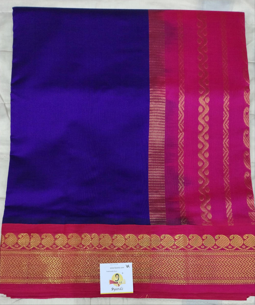 Semi silk Plain Korvai 6Yards