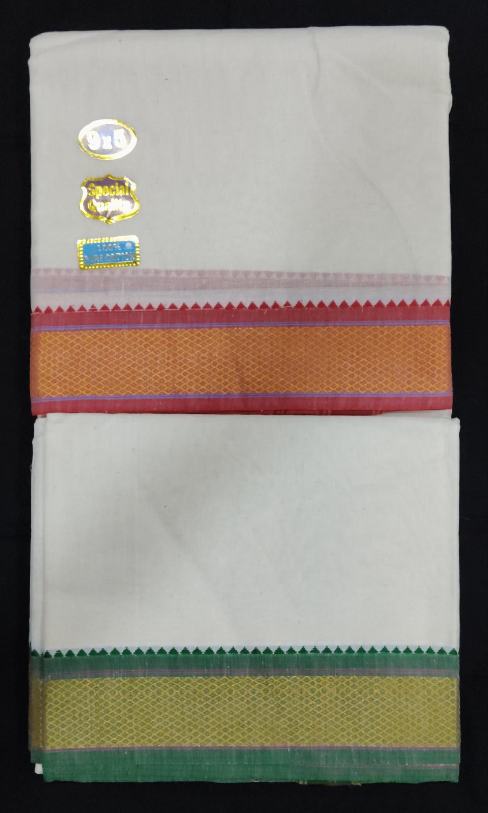Nagari Cotton Jacqurad  Dhothi 9*5