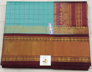 Semi silk Plain Korvai 6Yards