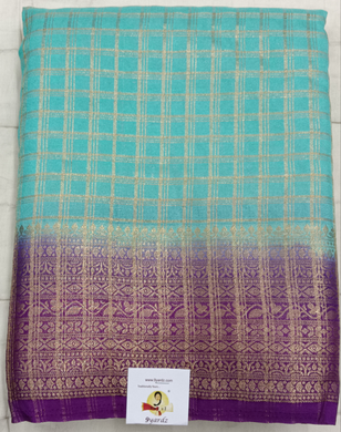 Mysore crepe silk checked (synthetic)