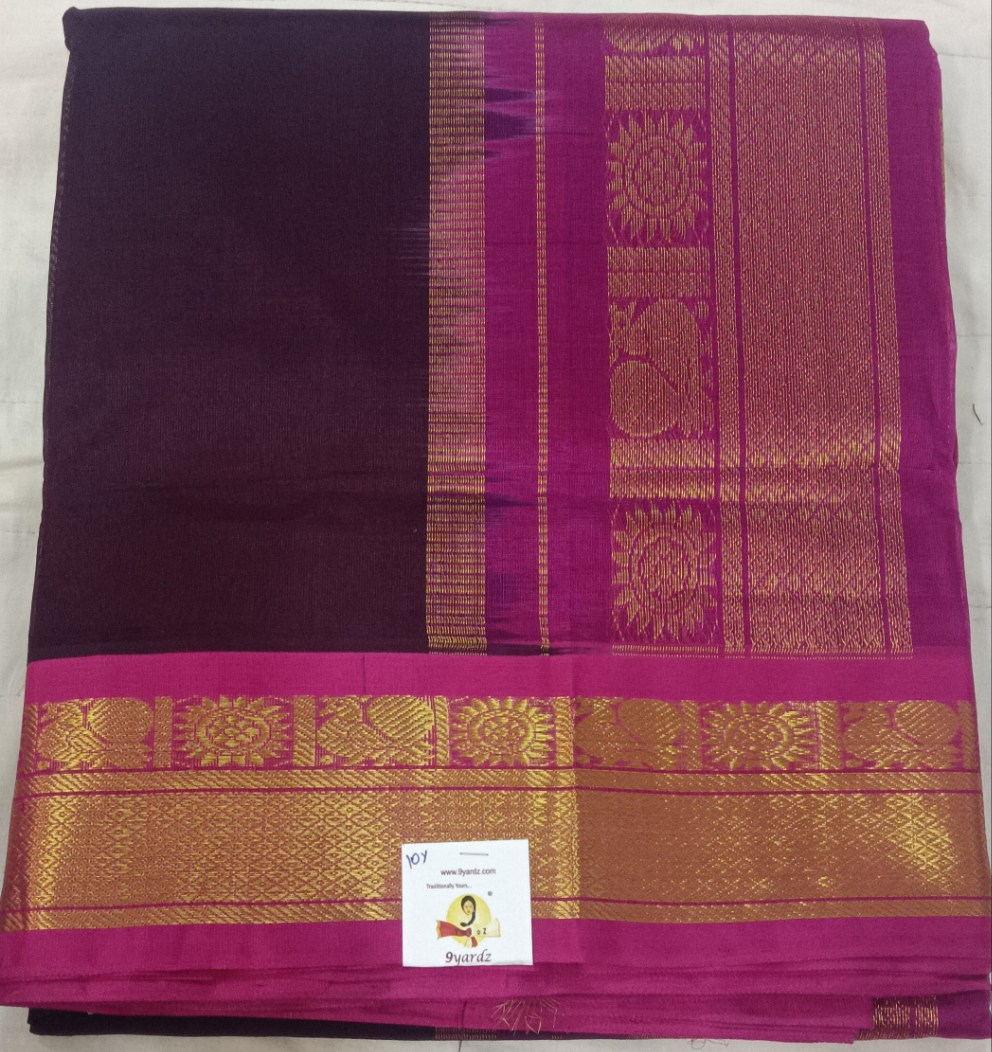 Pure silk cotton -Korvai 10yards madisar