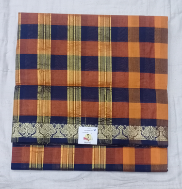 Chettinadu cotton checked 6 yardz