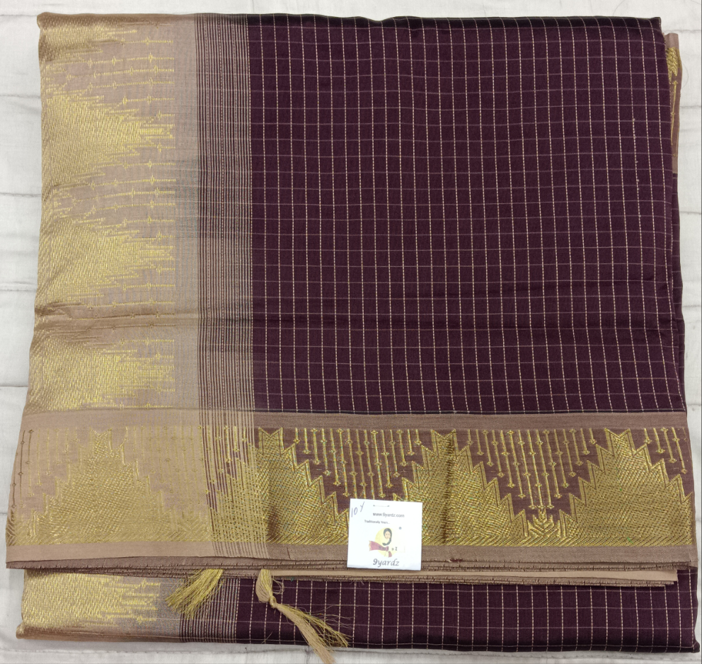Semi Silk cotton Madisar Checked