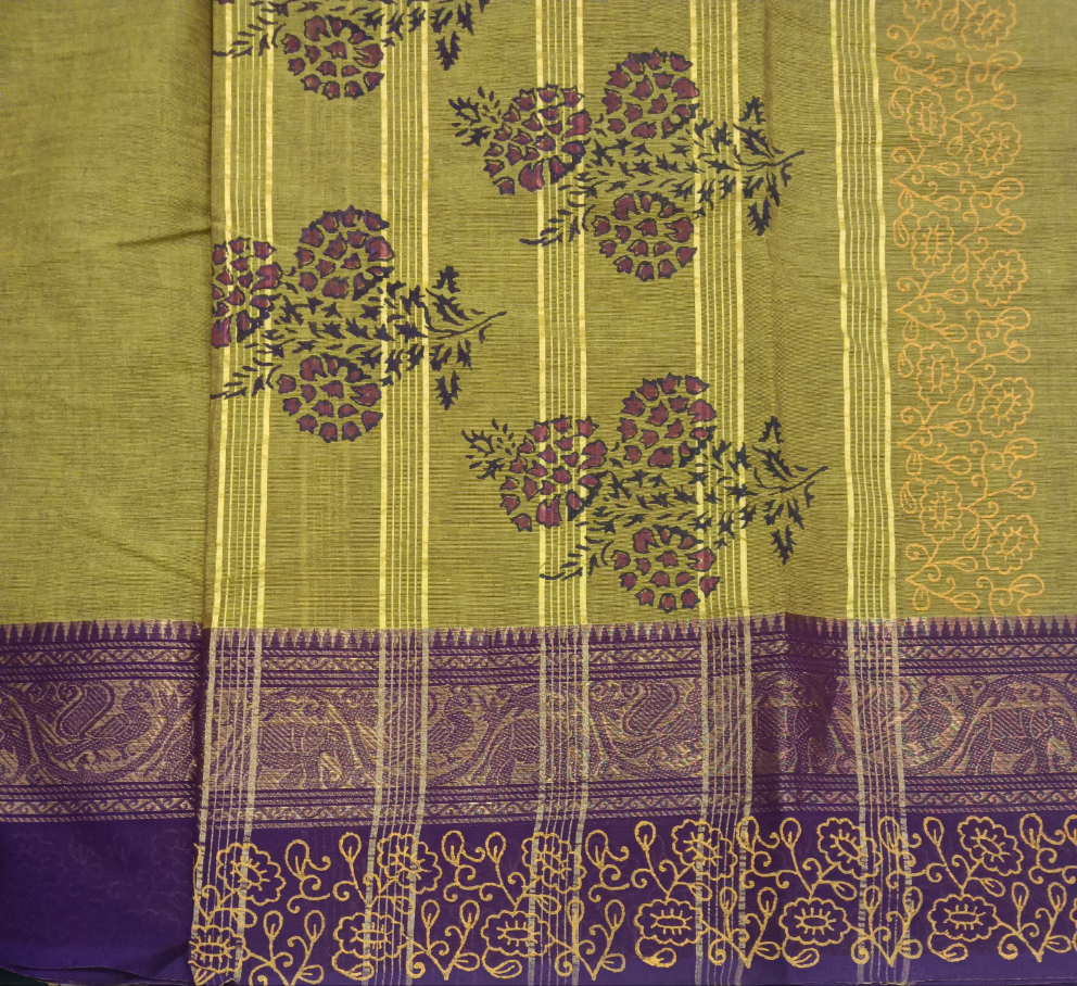 Arupukottai cotton Printed 10 yards madisar
