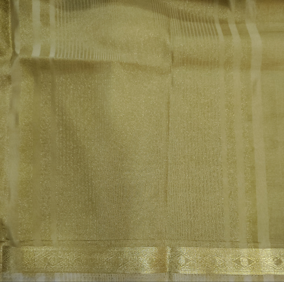 Synthetic Mysore silk 6yardz