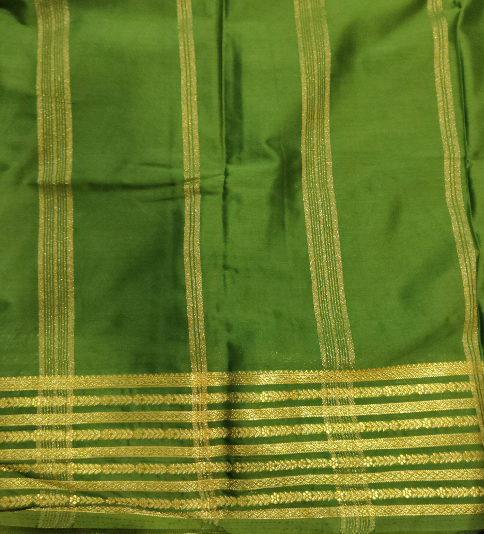Synthetic Mysore silk 6yardz