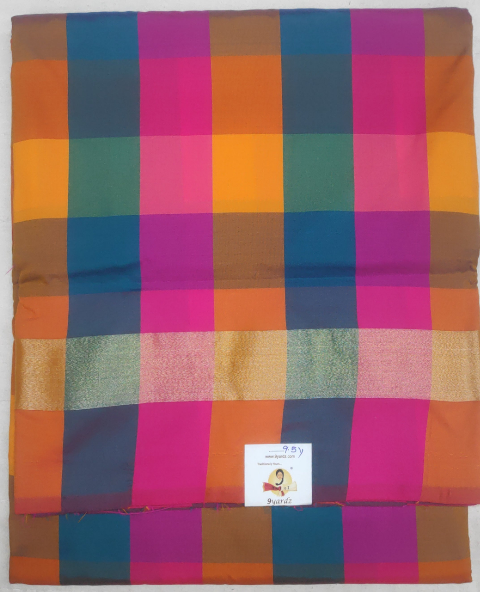 Poly silk 9.5yards madisar checked