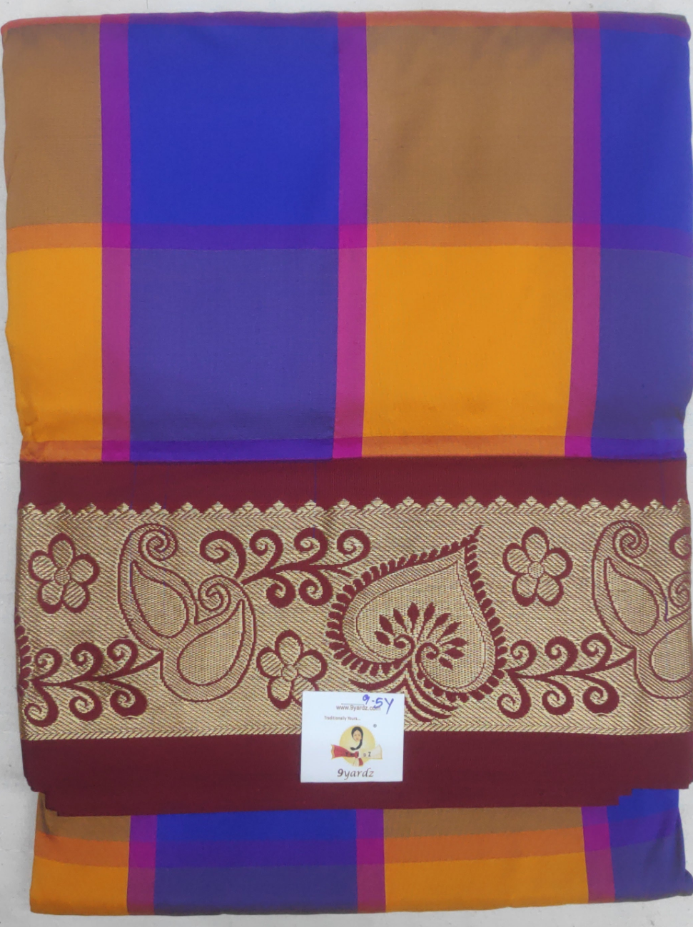 Poly silk 9.5yards madisar checked