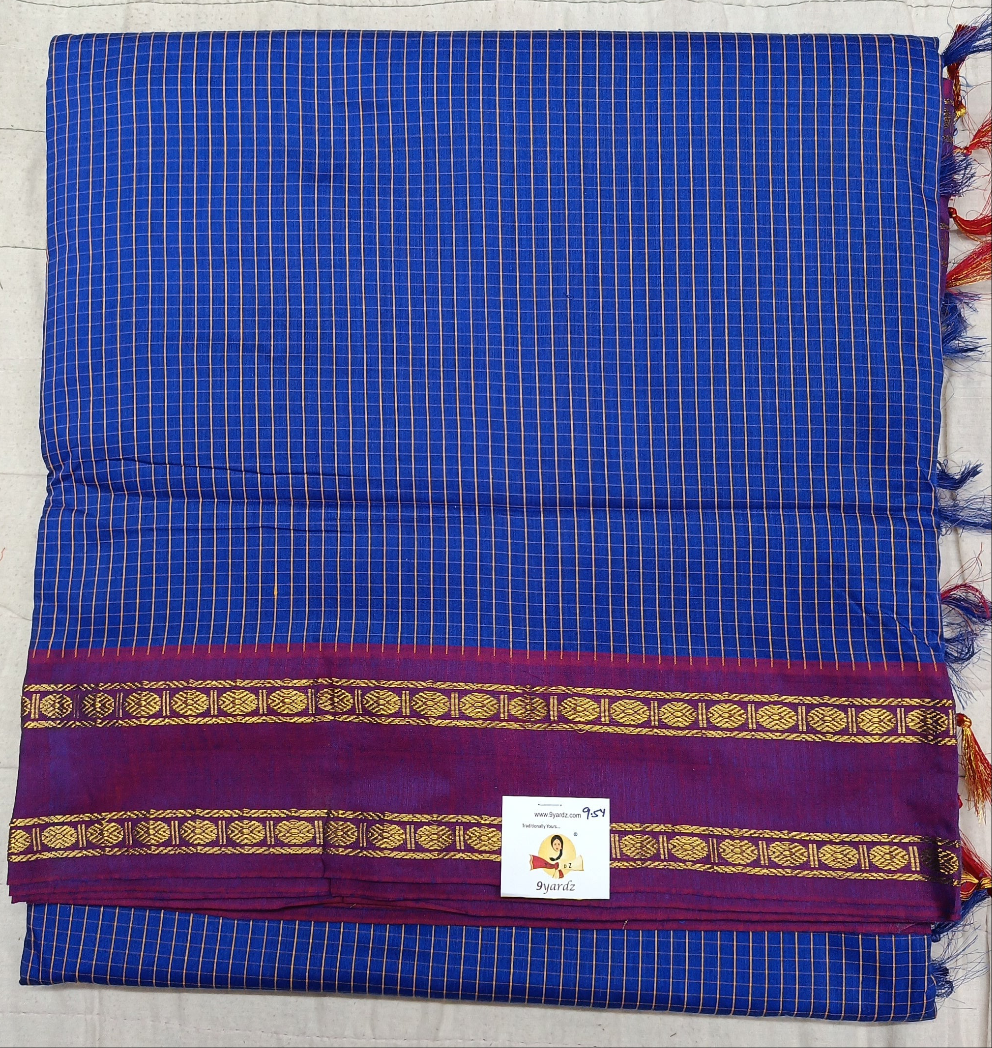 Kalyani Cotton checked 9.5 yards