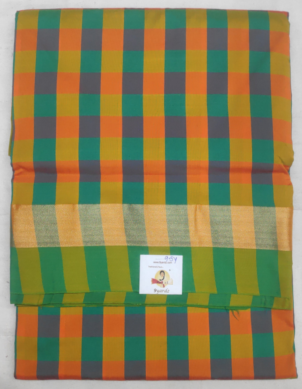 Poly silk 9.5yards madisar checked