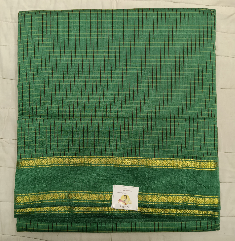 Kalyani Cotton checked 9.5 yards