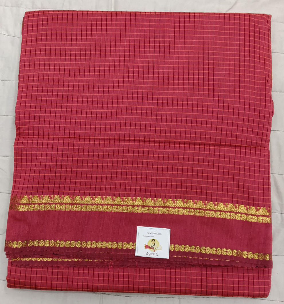 Kalyani Cotton checked 9.5 yards