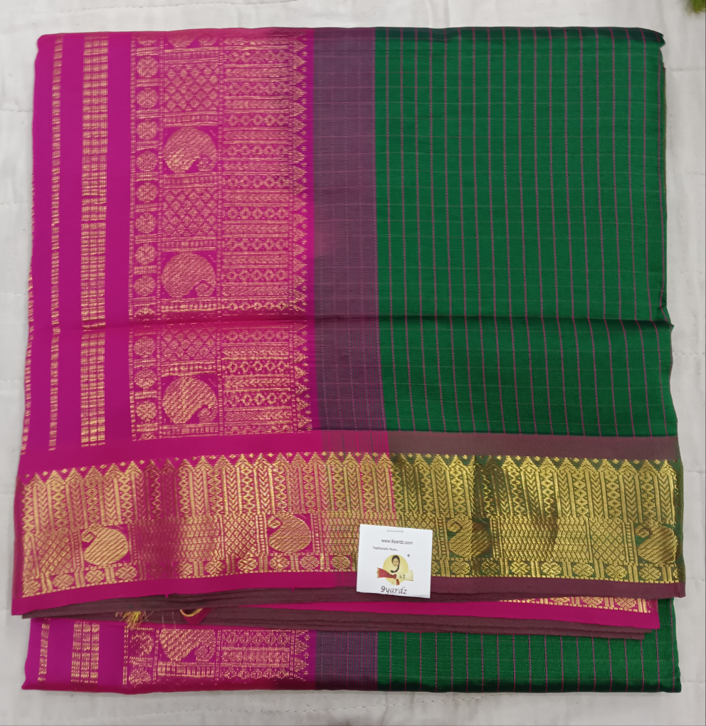 Semi Silk cotton Madisar Checked