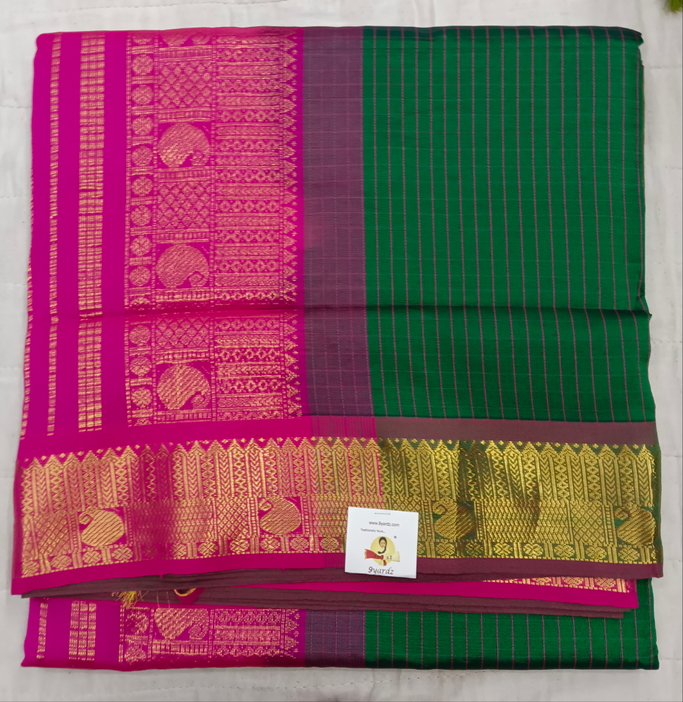 Semi Silk cotton Madisar Checked
