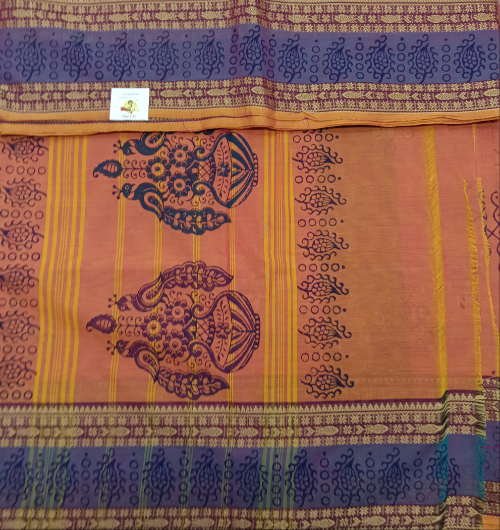 Arupukottai cotton Printed 10 yards madisar