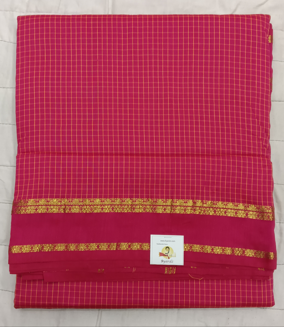 Kalyani Cotton checked 9.5 yards
