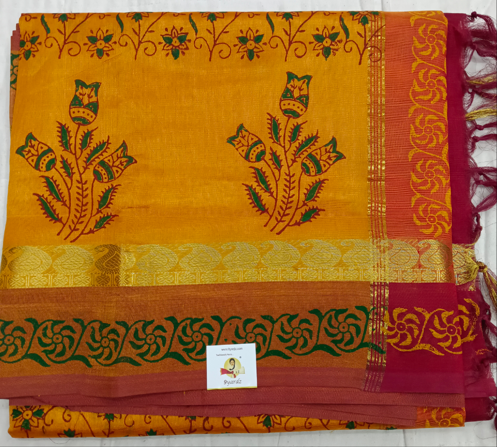 Printed Pure silk cotton 6 yards