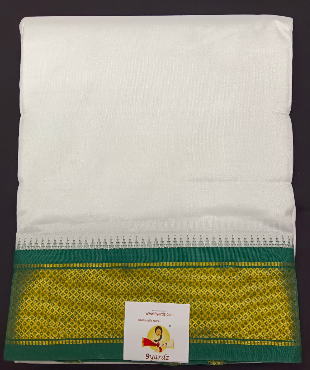 Pure silk Dhoti 9*5 Mayilkann 11 kannu muzham