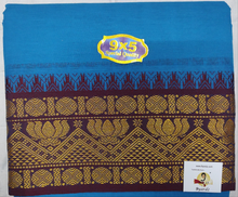 Load image into Gallery viewer, Cotton Colour  Dhothi 9*5 5 inch Zari border